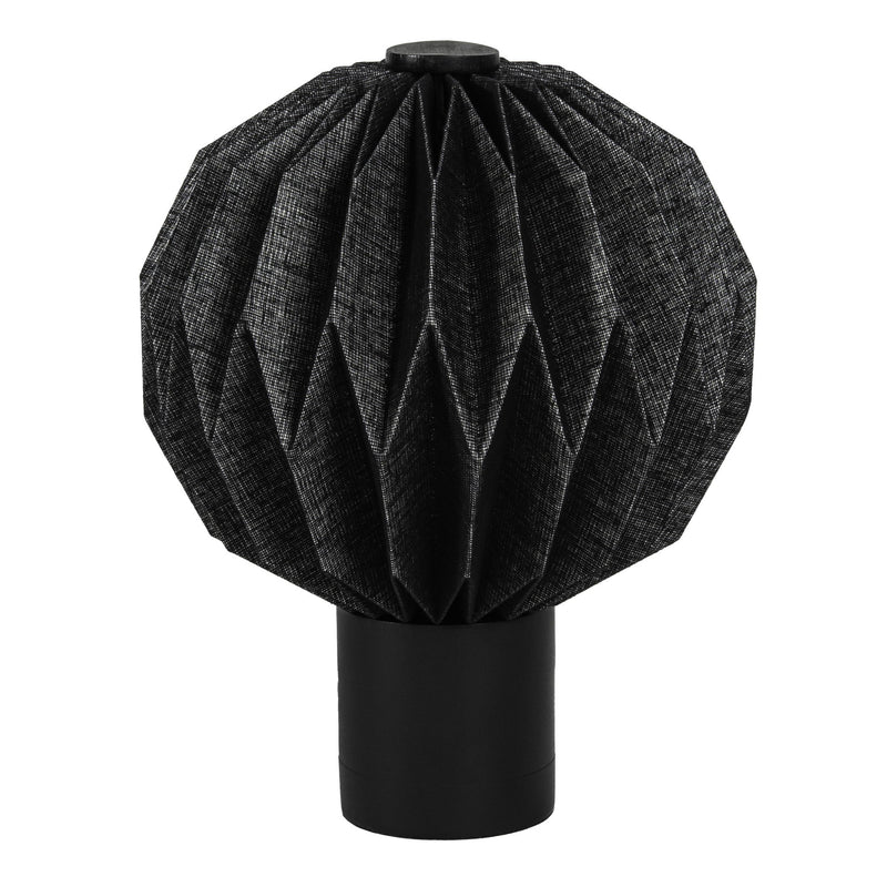 Geometric Table Lamp LED With Globe Shade - Black