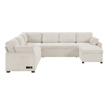 Load image into Gallery viewer, Convertible U-Shaped Sectional Sofa Bed With Reversible Chaise
