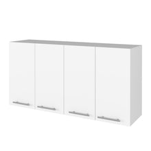Load image into Gallery viewer, 47" Wood Wall Mounted Accent Chest With Four Doors - White
