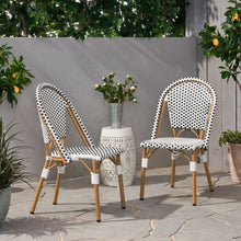 Load image into Gallery viewer, Outdoor Rattan And Aluminum French Bistro Chairs Set
