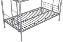 Load image into Gallery viewer, Metal Twin over Twin Bunk Bed/ Heavy-duty Sturdy Metal/ Noise Reduced Design/ Safety Guardrail/ 2 Side Ladders/ CPC Certified/ No Box Spring Needed
