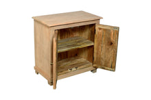 Load image into Gallery viewer, 28" Distressed Solid Wood Nightstand With Storage - Beige
