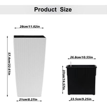Load image into Gallery viewer, Square Large Planter With Automatic Watering System For Home And Garden (Set of 2) - White
