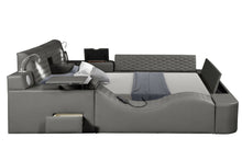Load image into Gallery viewer, Zoya Smart Multifunctional Queen Size Bed Made with Wood in Gray
