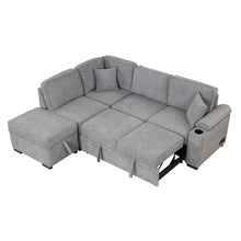 Load image into Gallery viewer, 87.4&quot; Sleeper Sofa Bed,2 in 1 Pull Out sofa bed L Shape Couch with Storage Ottoman for Living Room,Bedroom Couch and Small Apartment, Gray
