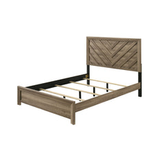 Load image into Gallery viewer, Modern Chevron Patterned Headboard Bed
