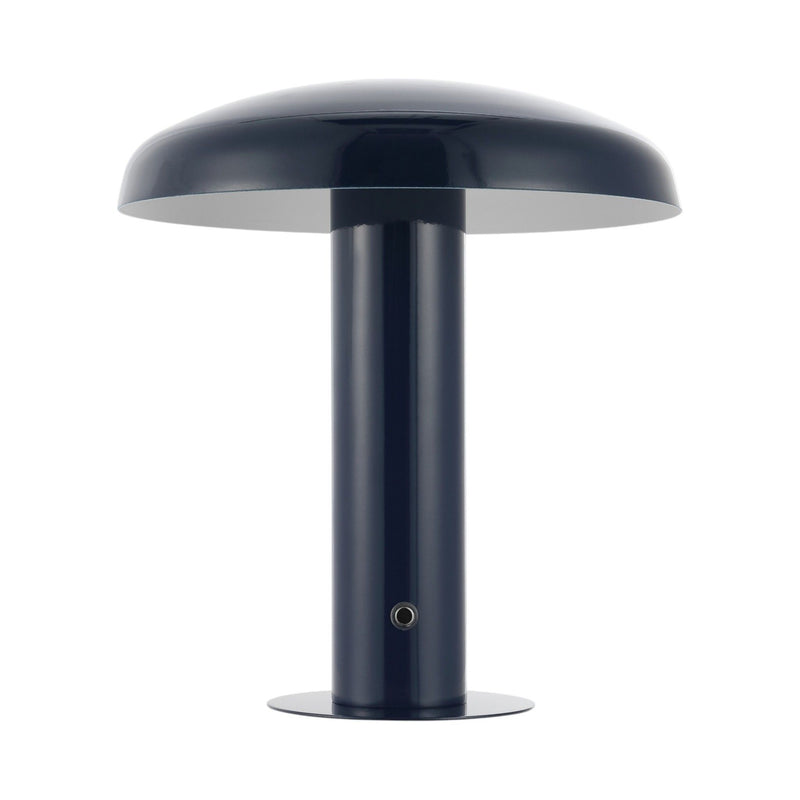 Round USB Desk Lamp With Globe Shade - Navy Blue
