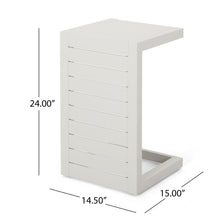 Load image into Gallery viewer, Aluminum Outdoor C - Shaped Side Table For Patio
