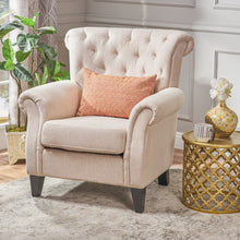 Load image into Gallery viewer, Springfield - Tufted Club Chair Stylish Upholstery - Light Beige
