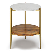 Load image into Gallery viewer, 23" Iron Round End Table - White
