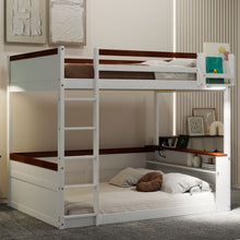 Load image into Gallery viewer, Bunk Bed With Built In Shelves, Storage Box, LED Light And USB Charging Station
