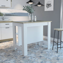 Load image into Gallery viewer, Kitchen Island With Storage - Brown / White
