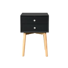 Load image into Gallery viewer, Side Table With 2 Drawer, Mid-Century Modern Storage Cabinet For Bedroom
