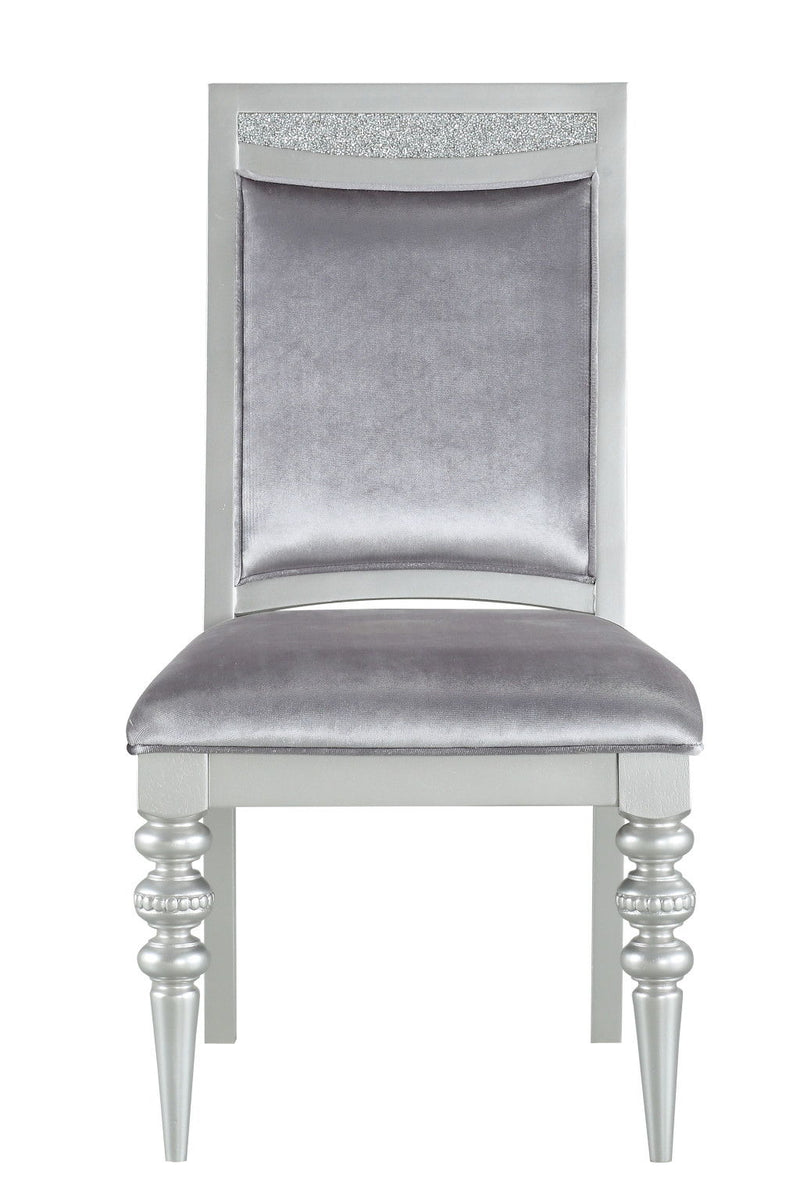 Upholstered Fabric Dining Side Chairs (Set of 2) - Platinum