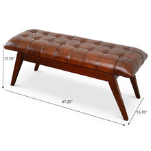 Load image into Gallery viewer, Maja - Bench - Cognac / Dark Brown
