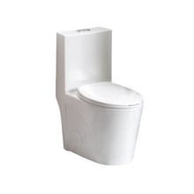 Load image into Gallery viewer, Glossy Tornado Flush 1 Piece Toilet With Dual Flush, Soft Close Seat - Gloss White

