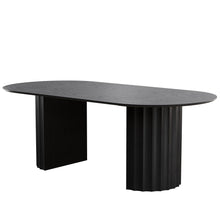 Load image into Gallery viewer, 86" Double Pedestal Base Oval Dining Table - Black
