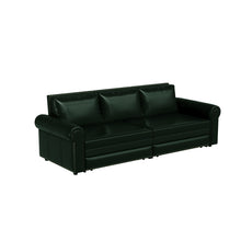 Load image into Gallery viewer, 3 In 1 Convertible Sleeper Sofa With Nailhead Trim &amp; Rolled Arm
