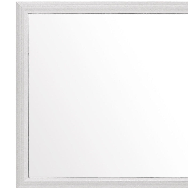 35" Framed Dresser Mirror - White