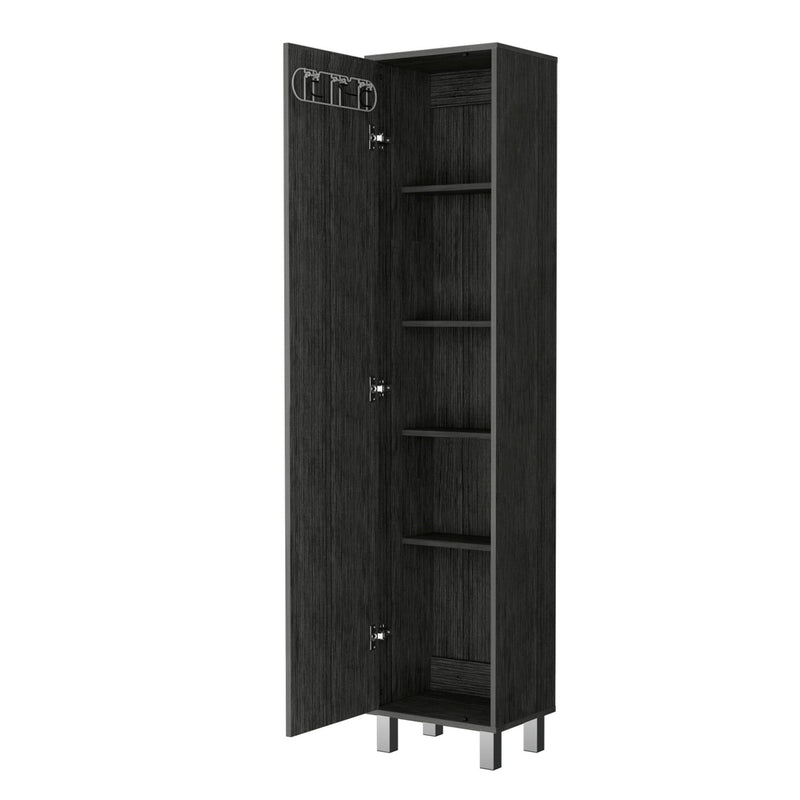 71" Wood Accent Cabinet With Single Door - Gray