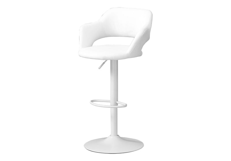 Metal Low Back Bar Height Bar Chair - White