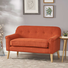 Load image into Gallery viewer, Classic Loveseat With Rolled Armrests And Button Tufting
