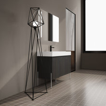Load image into Gallery viewer, Freestanding Bathroom Vanity With Resin Sink And Storage Cabinet
