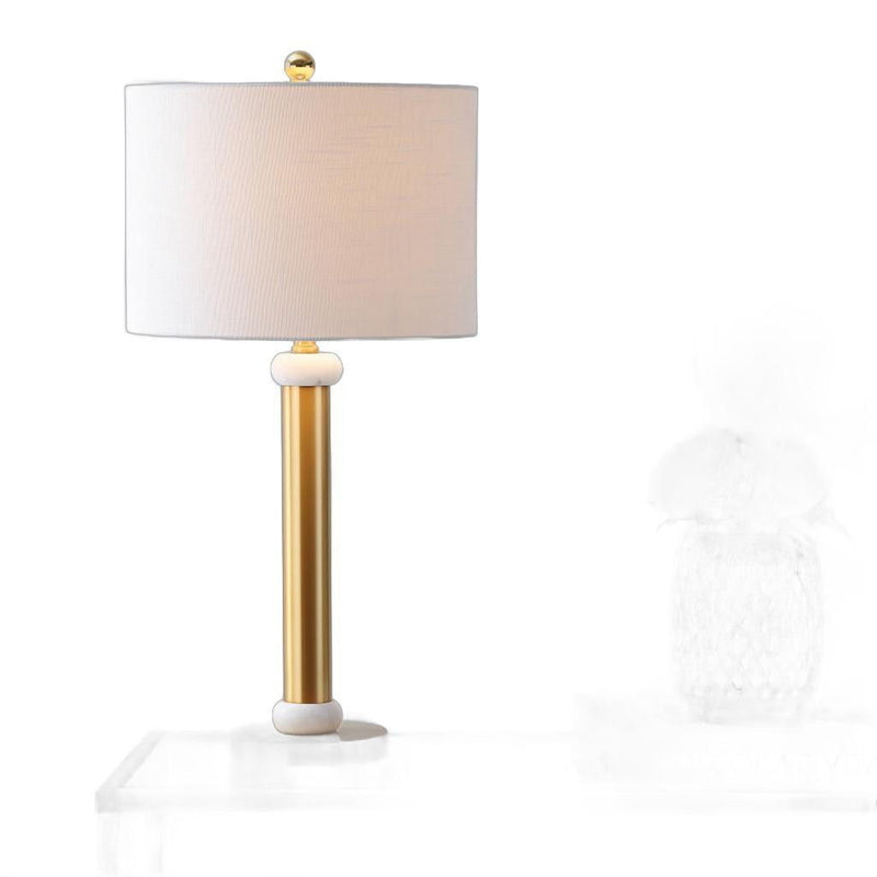 27" Novelty Table Lamp With Drum Shade - Gold