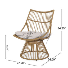 Load image into Gallery viewer, 2 Piece Rattan Patio Set With Club Chair And Side Table - Beige / Light Brown
