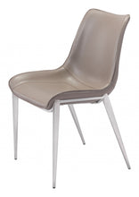 Load image into Gallery viewer, Stitch Upholstered Faux Leather Dining Side Chairs (Set of 2) - Gray
