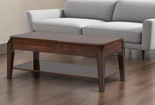 Load image into Gallery viewer, Lift Top Coffee Table With Shelf - Dark Brown
