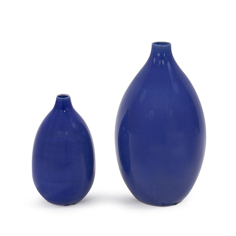 Round Table Vases (Set of 2) - Cobalt