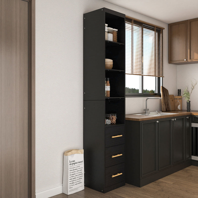 Tall Storage Cabinet With Drawers And Shelves