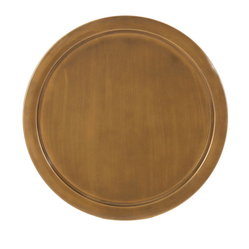 Iron Round Pedestal Coffee Table - Gold