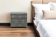 Load image into Gallery viewer, Shagreen Three Drawer Nightstand - Gray
