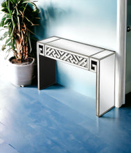 Load image into Gallery viewer, Mirrored Glass Sled Console Table - Silver And Gold And Silver
