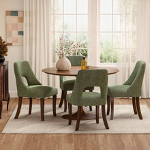 Load image into Gallery viewer, Upholstered Dining Chair With Curved Legs (Set of 2) - Green
