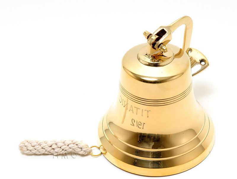 Hand Painted 1912 RMS Titanic Bell 6 Model Bell - Gold