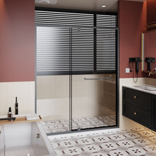 Load image into Gallery viewer, Pivot Shower Door With And Handle - Matt Black
