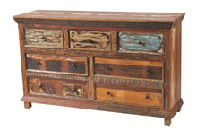 Load image into Gallery viewer, Solid Wood Seven Drawer Triple Dresser - Brown
