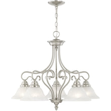 Load image into Gallery viewer, 23'' Five Light Dimmable Chandelier With Shades - Pearl Silver / Nickel
