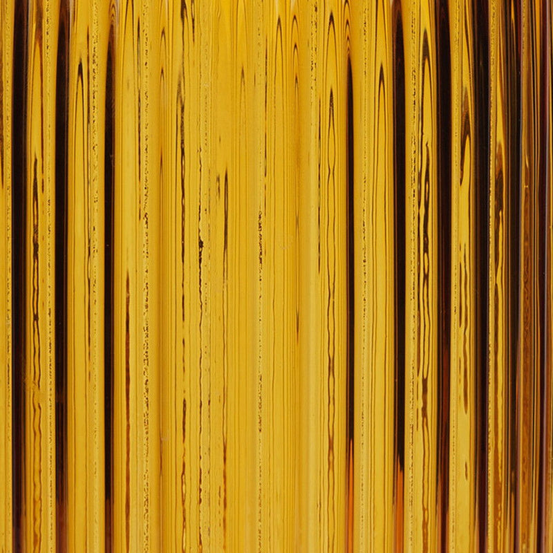 Ribbed Cylinder Table Vase - Amber