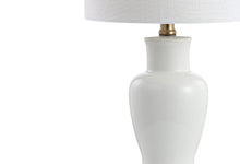 Load image into Gallery viewer, Urn Table Lamp LED With Drum Shade - White
