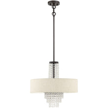 Load image into Gallery viewer, 23" Four Light Dimmable Chandelier With Shades - Bronze
