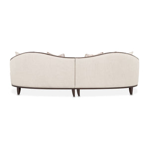 Camellia Field - 2-Piece Chenille Sofa - Beige / Dark Brown