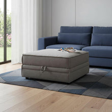 Load image into Gallery viewer, Velvet Storage Ottoman - Gray
