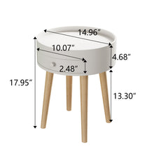Load image into Gallery viewer, Nightstand With Storage Drawer, Bedside Table For Bedroom - White
