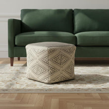 Load image into Gallery viewer, Cotton Ottoman Square - Beige
