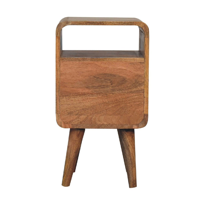 22" Solid Wood Square Two Drawer Nightstand - Brown