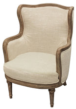 Load image into Gallery viewer, Linen And Natural Solid Color Arm Chair - Ivory
